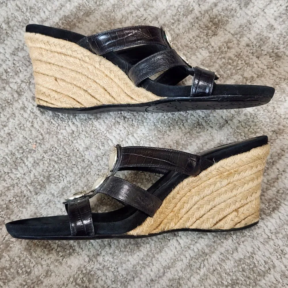 Brighton women's Elena wedge shoes black size 9.5 - Picture 6 of 10